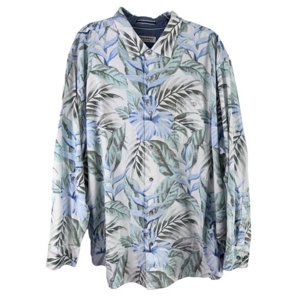 Tommy Bahama Coastline Cord Fine Vines Shirt Men’s Big Tall 4XB Paloma Corduroy - Picture 2 of 8